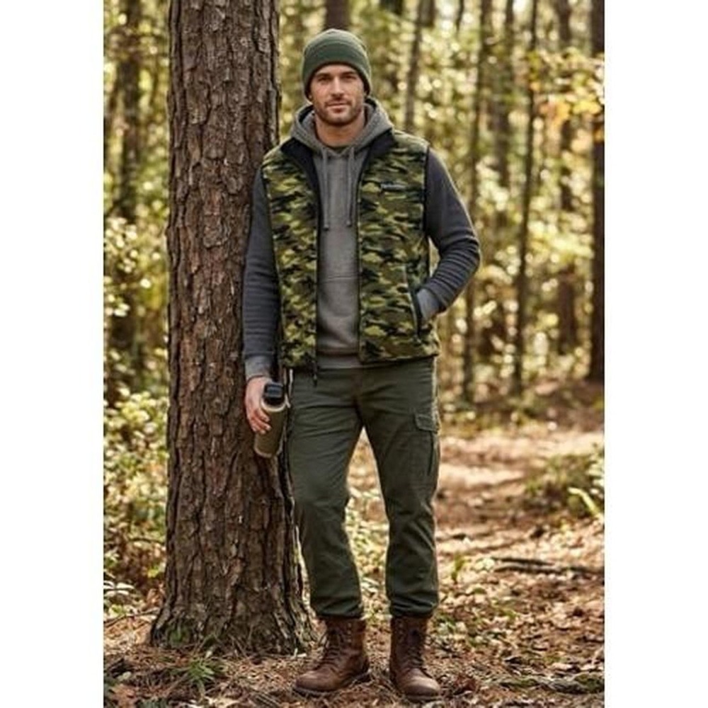 Rack & Reels Camo Fleece Vest Zip Up vest size XXL